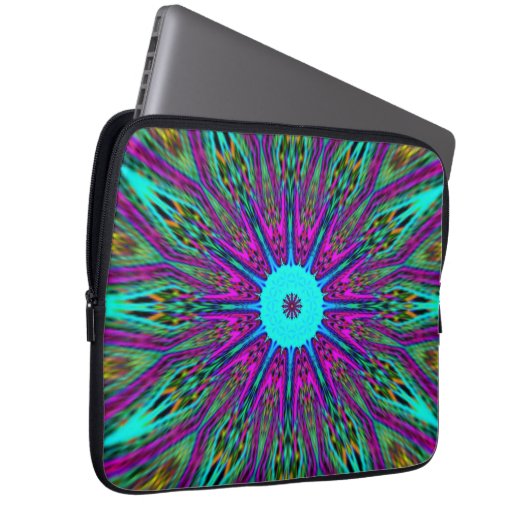 Schönes einzigartiges Mandala-Design Laptopschutzhülle (Vorne Rechts)