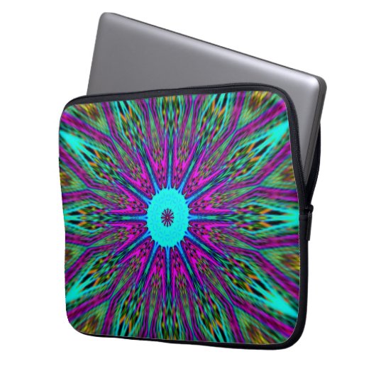 Schönes einzigartiges Mandala-Design Laptopschutzhülle (Vorderseite Links)