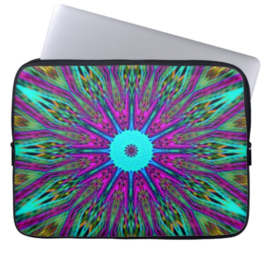 Schönes einzigartiges Mandala-Design Laptopschutzhülle (Vorderseite)