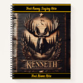 Schönes Elchschnitzereien bei Sonnenuntergang Notizblock (Vorderseite)