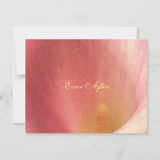 Schönes Elegant Cala Lily Wedding RSVP (Rückseite)