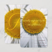 Schönes Elegant Daisy Wedding RSVP Karte (Vorne/Hinten)