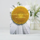 Schönes Elegant Daisy Wedding RSVP Karte (Stehend Vorderseite)