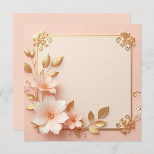 Schönes Elegant Einladung (Vorne/Hinten)