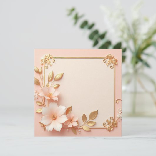 Schönes Elegant Einladung (Stehend Vorderseite)