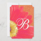 Schönes Elegant Gerber Daisy Wedding Einladung (Rückseite)