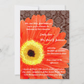 Schönes Elegant Gerber Daisy Wedding Einladung (Vorderseite)