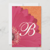 Schönes Elegant Gerber Daisy Wedding Einladung (Rückseite)