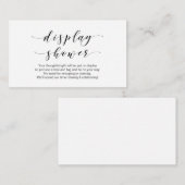 Schönes Elegant, schwarzer Schriftart, Display-Dus Begleitkarte (Vorne/Hinten)