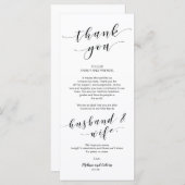 Schönes Elegant Vielen Dank Platz Einstellungskart Programm (Vorne/Hinten)