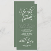 Schönes Elegante Vielen Dank Platz Set Card Programm (Vorne/Hinten)