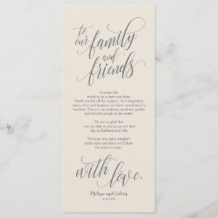 Schönes Elegante Vielen Dank Platz Set Card Programm