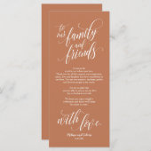 Schönes Elegante Vielen Dank Platz Set Card Programm (Vorne/Hinten)