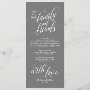 Schönes Elegante Vielen Dank Platz Set Card Programm