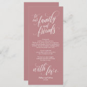 Schönes Elegante Vielen Dank Platz Set Card Programm (Vorne/Hinten)