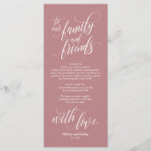 Schönes Elegante Vielen Dank Platz Set Card Programm (Vorderseite)