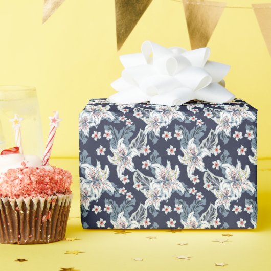 Schönes elegantes Blume-Muster Geschenkpapier (Geburtstagsparty)