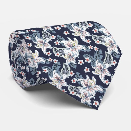 Schönes elegantes Blume-Muster Krawatte (Gerollt)