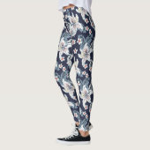 Schönes elegantes Blumenmuster Leggings (Links)