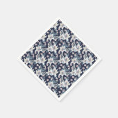 Schönes elegantes Blumenmuster Serviette (Ecke)