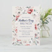 Schönes, elegantes Brunch der Mutter Einladung (Stehend Vorderseite)
