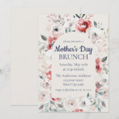 Schönes, elegantes Brunch der Mutter Einladung (Vorne/Hinten)