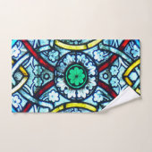 Schönes elegantes Buntglas von Notre Dame Badhandtuch Set (Handtuch)