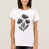 Schönes elegantes Design der Blume T-Shirt (Vorderseite)