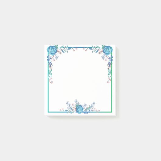 Schönes, elegantes Design mit Flora Post-it Klebezettel (Vorderseite)