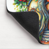 Schönes elegantes Fantasy Apple Fruchthaus Mousepad (Ecke)