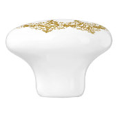 Schönes elegantes Gold Diadem Design Keramikknauf (Seitenansicht)