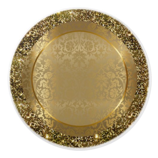 Schönes elegantes Goldenes Design Keramikknauf (Vorderseite)