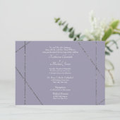 Schönes elegantes Lavender Foto Wedding III Einladung (Stehend Vorderseite)