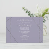 Schönes elegantes Lavender Wedding II Einladung (Stehend Vorderseite)