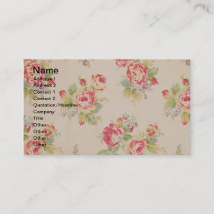 Schönes elegantes, Mädchenhaftes, vintage Blumenmu Visitenkarte