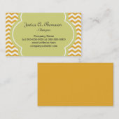 Schönes, elegantes, modernes gelbes Zickzack Visitenkarte (Vorne/Hinten)