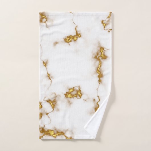 Schönes elegantes modernes Marmormonogramm-Design Badhandtuch Set (Handtuch)