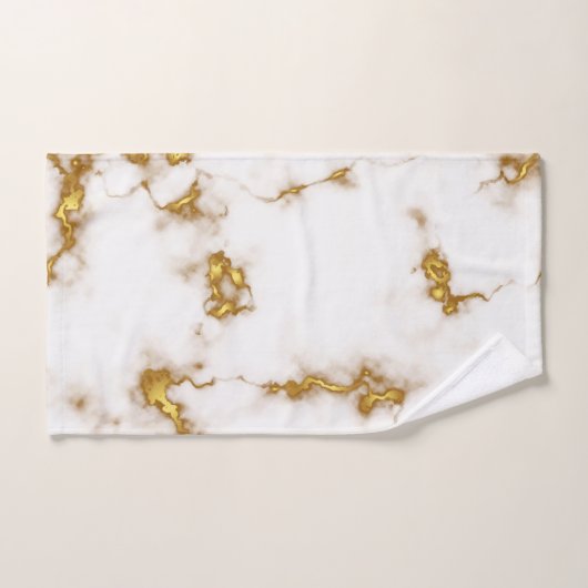 Schönes elegantes modernes Marmormonogramm-Design Badhandtuch Set (Handtuch)