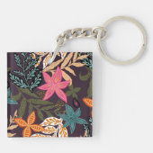 Schönes elegantes Muster Schlüsselanhänger (Rückseite)