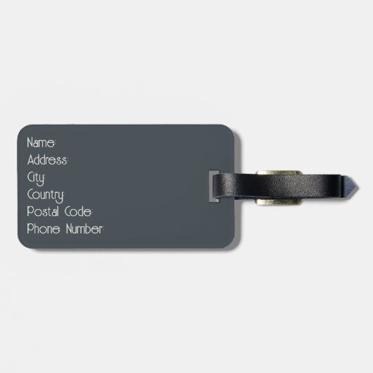 Schönes, elegantes pastellfarbenes Blätter Gepäckanhänger (Rückseite horizontal)