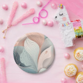 Schönes, elegantes pastellfarbenes Blätter Pappteller (Party)