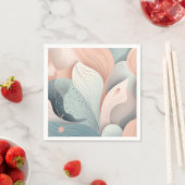 Schönes, elegantes pastellfarbenes Blätter Serviette (Beispiel)