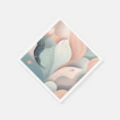 Schönes, elegantes pastellfarbenes Blätter Serviette (Ecke)