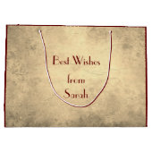 Schönes, elegantes personalisierte 100. Geburtstag Große Geschenktüte (Rückseite)