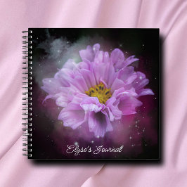Schönes elegantes rosa Blume, anpassbares Journal Notizblock