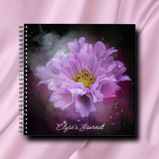Schönes elegantes rosa Blume, anpassbares Journal Notizblock