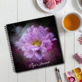 Schönes elegantes rosa Blume, anpassbares Journal Notizblock