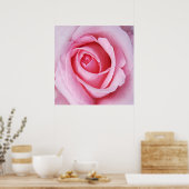 Schönes elegantes Rosa Blume Makro Poster (Küche)