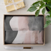 Schönes Elegantes Watercolor Pink Grau Abstrakt Seidenpapier (Geschenk)