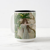 Schönes Elven Magic Fantasy Design Zweifarbige Tasse (Vorderseite Links)